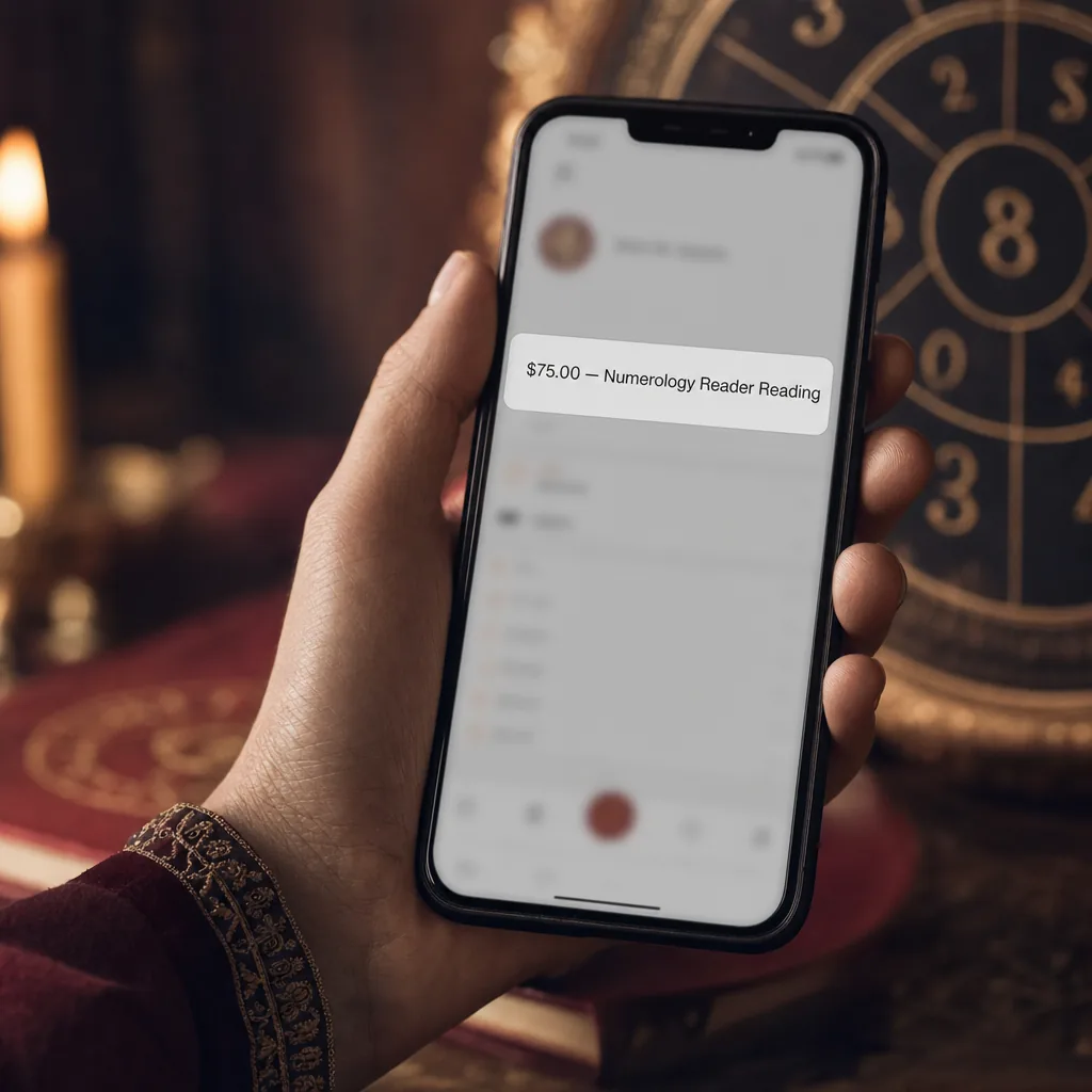 Your first paid reading: payment received on the reader's phone